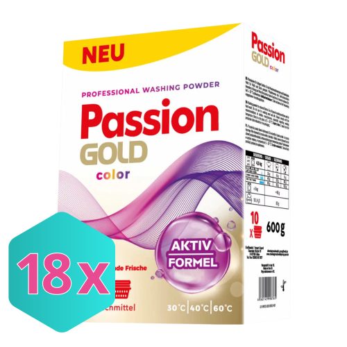 Passion Gold  színes mosópor 600g / 10 mosás KARTON - 18db