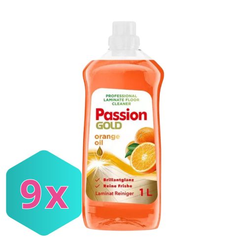 Passion Gold  laminált padlótisztító narancsolajjal 1L  KARTON- 9db