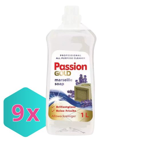 Passion Gold univerzális tisztító folyadék 1L Marseille szappannal  KARTON - 9db