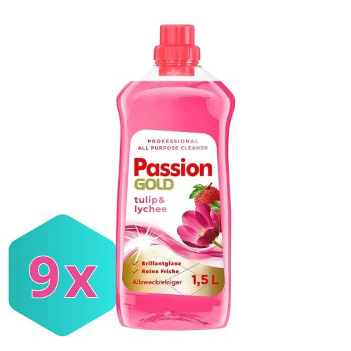 Passion Gold  általános tisztítószer licsi illat 1,5L  KARTON - 8db