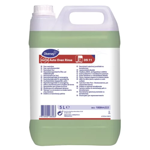 Suma Auto Oven Rinse D9.11 automata és félautomata tisztítási rendszerrel rendelkező légkeveréses kombipároló ber. öblítőszere 5L