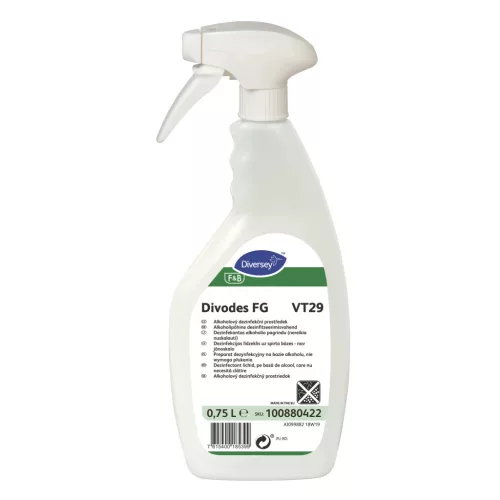 Divodes FG általános fertőtlenítőszer műszak közbeni- és zárófertőtlenítésre 750ml (6db/karton)