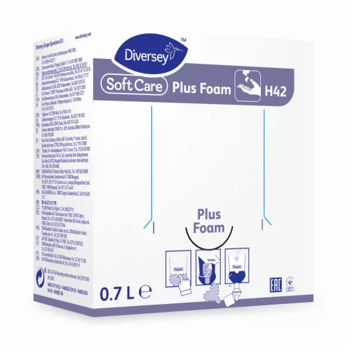 Soft Care Plus Foam H42 0.7L - Antibakteriális kéztisztító habszappan