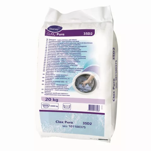 Clax Pura 35D2 20kg - Szuper prémium, foszfátmentes mosópor fehérítővel