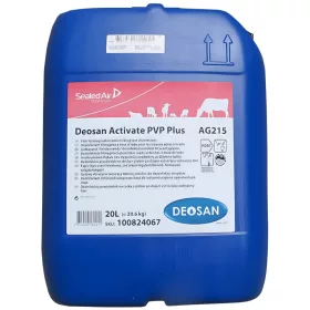   Deosan Activate PVP Plus AG215 20L - Tőgybimbó-fertőtlenítő szer, fejés után: permetezés, bemártás - kézi és (fél) automatikus