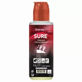   SURE Washroom Cleaner & Descaler AC 1L - Savas fürdőszobai tisztítószer, növényi alapú, 100%-osan lebomló