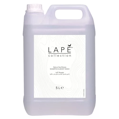 LAPĒ Collection Sakura Sea Breeze frissítő, trendi illatú kondícionáló sampon&tusfürdő 5L (2db/karton)