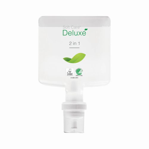 Soft Care Deluxe 2 in 1 1.3L - Környezetbarát, kondicionáló sampon, balzsam és tusfürdő