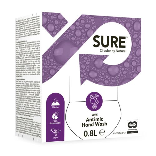 Sure Antimic Hand Wash tejsav alapú, fertőtlenítő hatású folyékony szappan, 100%-osan lebomló 800ml (6db/karton)