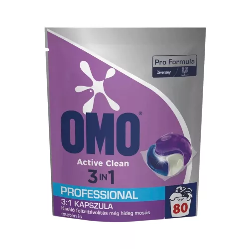 Omo Pro Formula active clean 3in1 mosókapszula 80db/csg (4csg/karton)