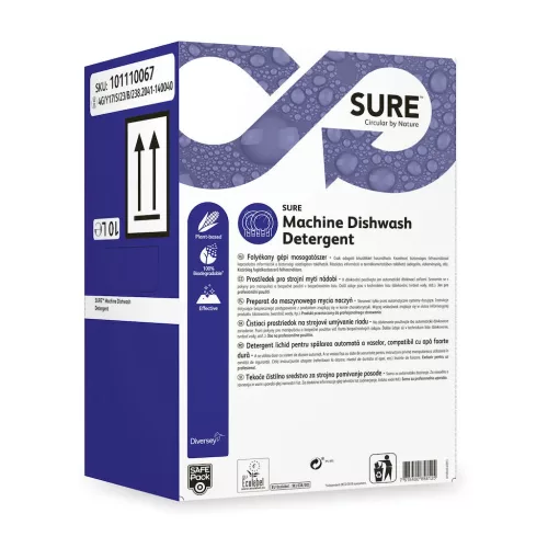Sure Machine Dishwash Detergent 10L - Folyékony gépi mosogatószer kemény vízhez
