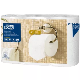   Tork toalettpapír T4 kistekercses Premium extra soft, 4r., fehér, 19,5m/tek, 153 lap, 6tek/csg