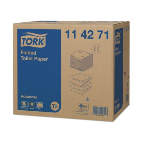Tork T3 hajtogatott toalettpapír Advanced 252lap/csg, 36csg/karton
