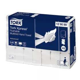   Tork kéztörlő H2 Xpress Interfold, soft, toalettbe dobható Multifold, 2r., 200lap/csg, 21csg/karton
