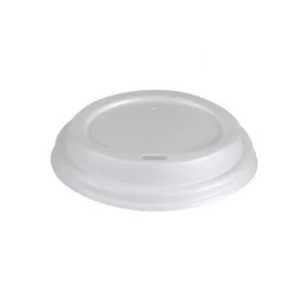   Műanyag tető CPLA fehér ivólyukas (O90mm) papír pohárra 100db/csg, 1000db/karton