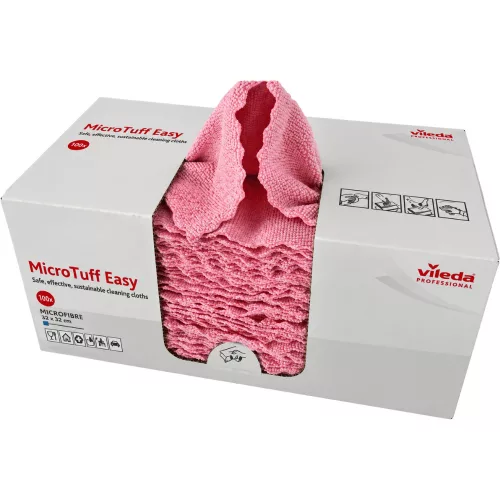 Vileda Microtuff Easy törlőkendő 50db/csg piros