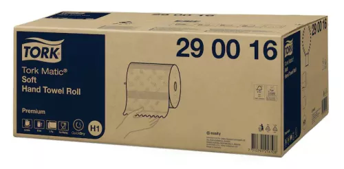 Tork kéztörlő H1 Matic tekercses Premium, 2r., fehér, mintás, 120m/tek, 6tek/karton (régi cikkszám: 120016)