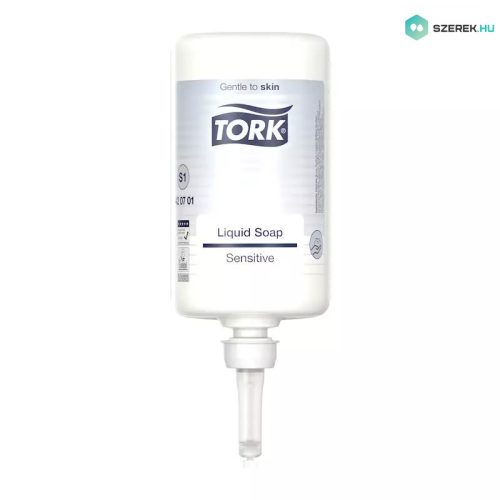 Tork folyékony szappan S1 Premium érzékeny bőrre, fehér, illat- és színezékmentes - 1L/db, 6db/karton