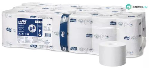 Tork toalettpapír T7 Advanced belsőmag nélküli Mid-Size toalettpapír 2r., fehér, 112,5m/tek, 36tek/karton