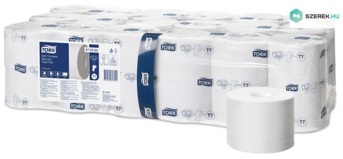 Tork toalettpapír T7 belsőmag nélküli Mid-Size toalettpapír 2r., fehér, 100m/tek, 36tek/karton