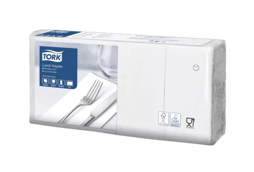 Tork szalvéta Lunch Advanced 33/2 FEHÉR 1/8, 200 lap/csg, 10csg/karton