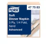 Tork szalvéta Soft Dinner 3r., 39X39, CSONT, 100db/csg, 12csg/karton