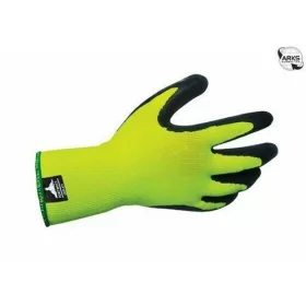  Kesztyű mártott latex, Hi-Vis Grip Glove-Latex Foam, sárga/fekete "M" (12 pár/gyűjtő)