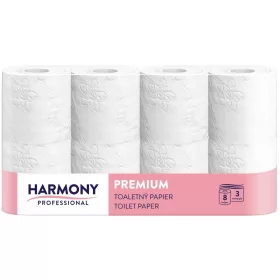  Harmony toalettpapír kistekercses 3r., hófehér, 250lap/tek, 8tek/csg, 6csg/karton, 41karton/raklap (1801 helyett)