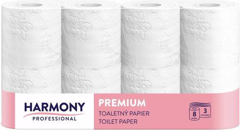 Harmony toalettpapír kistekercses 3r., hófehér, 250lap/tek, 8tek/csg, 6csg/karton, 41karton/raklap (1801 helyett)