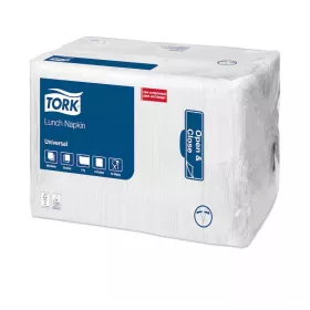   Tork szalvéta Lunch Universal FEHÉR 1r., 1/4 hajtás, 33X32cm, 500db/csg, 8csg/karton