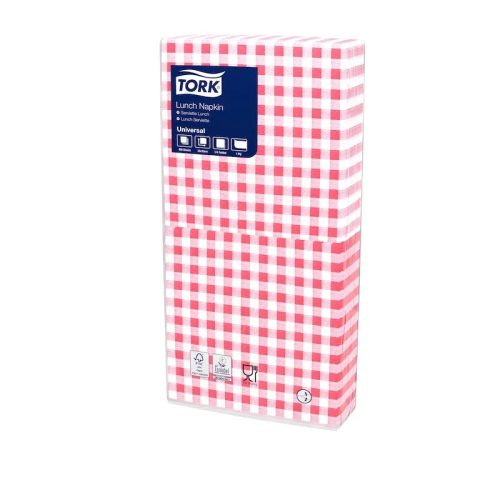 Tork szalvéta Decor Bistro 32x32cm, 1/4 hajtás, 1 rétegű, 400lap/csg (8csg/karton)
