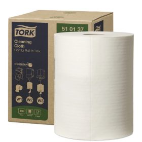   Tork ipari tisztítókendő  W1/W2/W3 Premium dobozos, 1r., fehér, 152m/tek