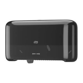   Tork adagoló toalettpapír T7 Mid-Size duplatekercses - ütésálló műanyag, fekete