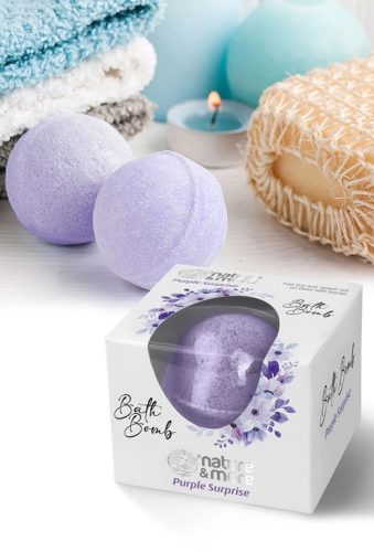 Well Done Nature&more fürdőbomba 85g (12db/karton) Purple surprise