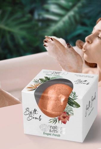 Well Done Nature&more fürdőbomba 85g (12db/karton) Tropic fresh