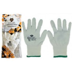  Kesztyű Safety First ujjbegy mártott FEHÉR "S" (12 pár/karton)