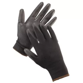   Kesztyű Safety First tenyérmártott FEKETE "S" (12 pár/karton)