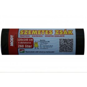 Szemeteszsák Mody (120X140, 260L, 5db/tek, 20tek/karton)