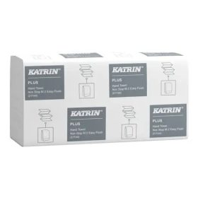   Katrin Plus Non Stop M2 Easy Flush Z hajtogatott, 2 rétegű, fehér, 24X20,3cm/lap, 160 lap/csg, 15csg/karton 