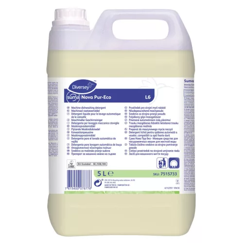 Suma Nova Pur-Eco L6 eco gépi mosogatószer 5L (2db/karton)