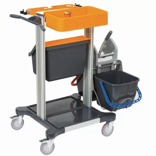 TASKI Mini Trolley Wet kis méretű, vödrös takarítókocsi 2 x 15L-es vödörrel, mérete: 111cm x 102cm x 69cm