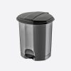 Dunya pedálos szemetes 30L (4db/karton) szürke/fekete