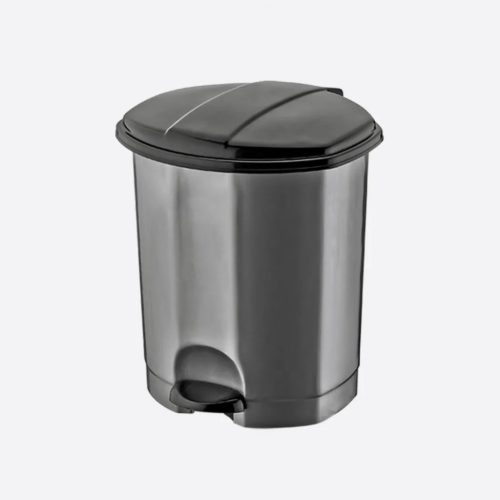 Dunya pedálos szemetes 30L (4db/karton) szürke/fekete