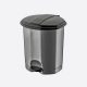 Dunya pedálos szemetes 30L (4db/karton) szürke/fekete