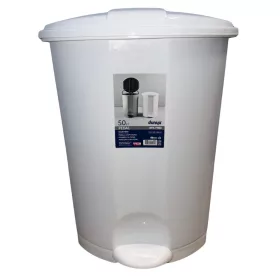   Dunya szemetes pedálos 41,8 x 40,7 x 56,3 - 50L (2db/karton) - Fehér