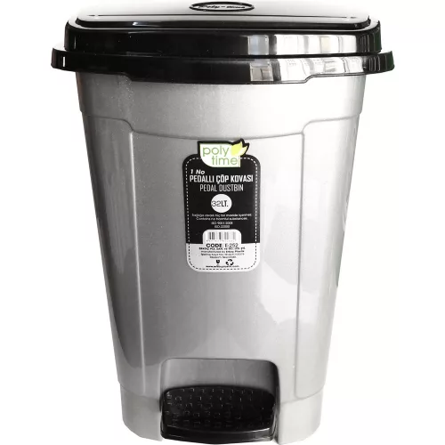 Szemetes pedálos 6L, Poly Time (12db/karton)