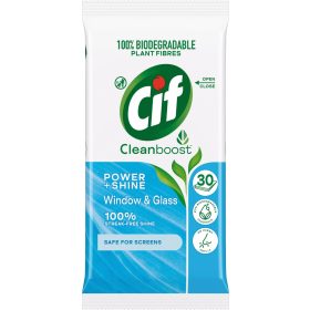   Cif Cleanboost üveg- és ablaktisztító nedves törlőkendő 30db/csg (12csg/karton) 