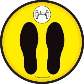 Távolságtartásra figyelmeztető vinyl padlófólia