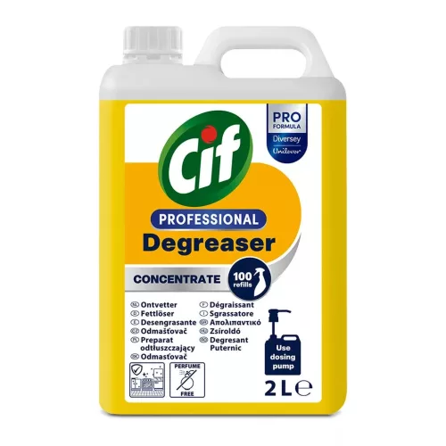 Cif Professional Power Cleaner Degreaser, erőteljes tisztító- és zsíroldószer Koncentrátum 2 Liter