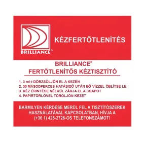   Brilliance Matrica Kézfertőtlenítés Fertőtlenítős kéztisztítóval